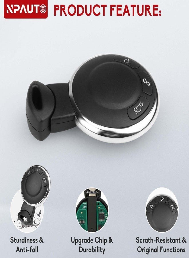 NPAUTO مفتاح بديل من NPAUTO يناسب سيارات ميني كوبر 2007 2008 2009 2010 2011 2012 2013 2014 - مفاتيح تحكم عن بعد للدخول بدون مفتاح (KR55WK49333، 3 أزرار، 315 ميجاهرتز) - Image 4